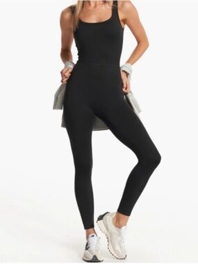 Vuori Black Fitted Jumpsuit Halo Essentials